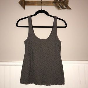 Grey American Eagle Lace Tank
